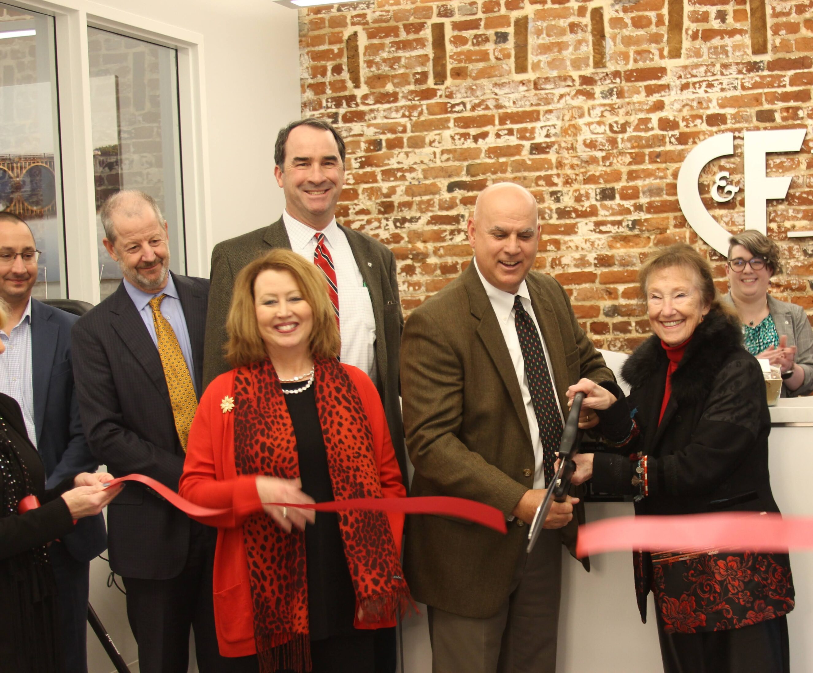 Ribbon Cutting Celebrating Grand Opening of new C&F Bank in Downtown