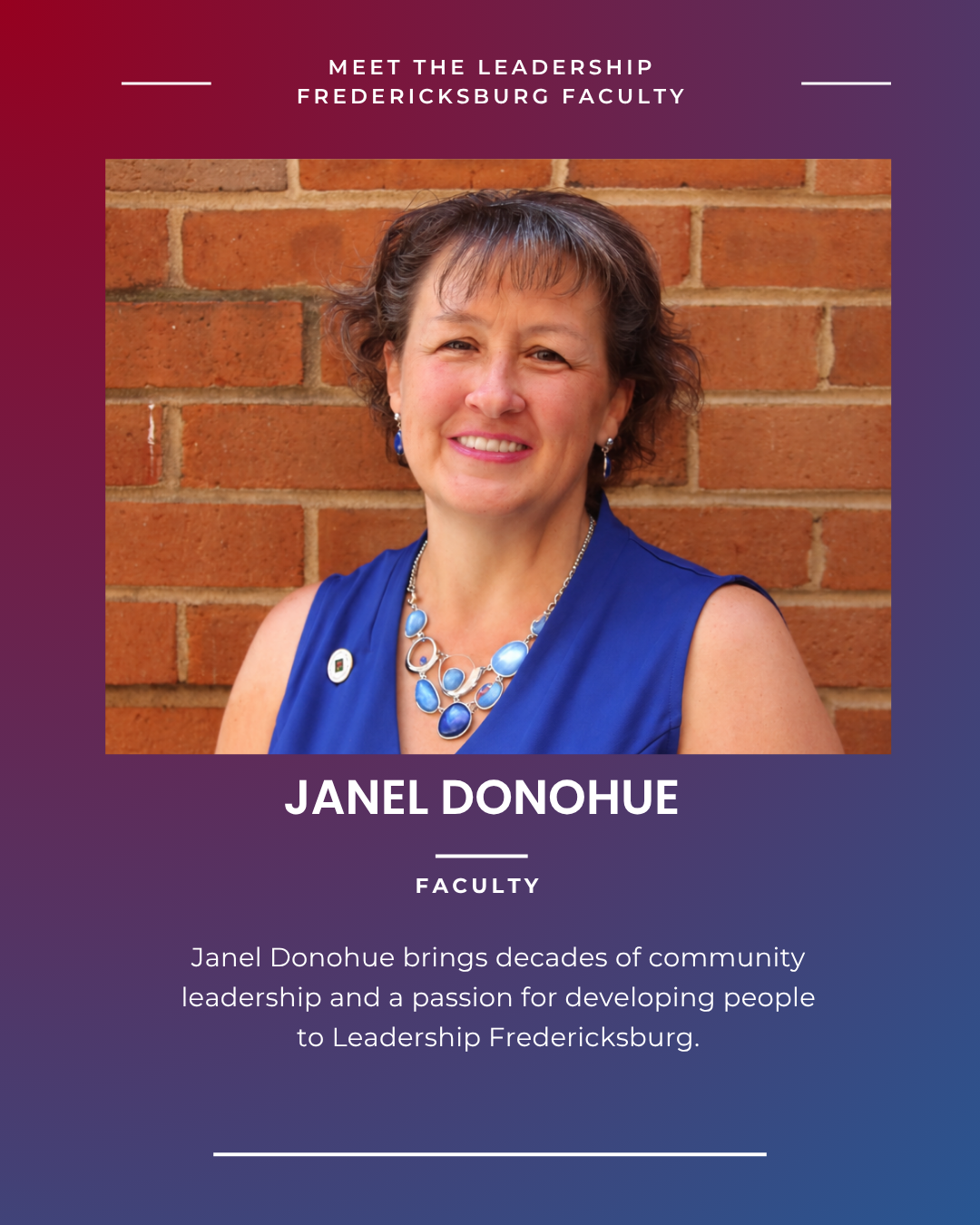 Meet the Leadership Fredericksburg Faculty: Janel Donohue