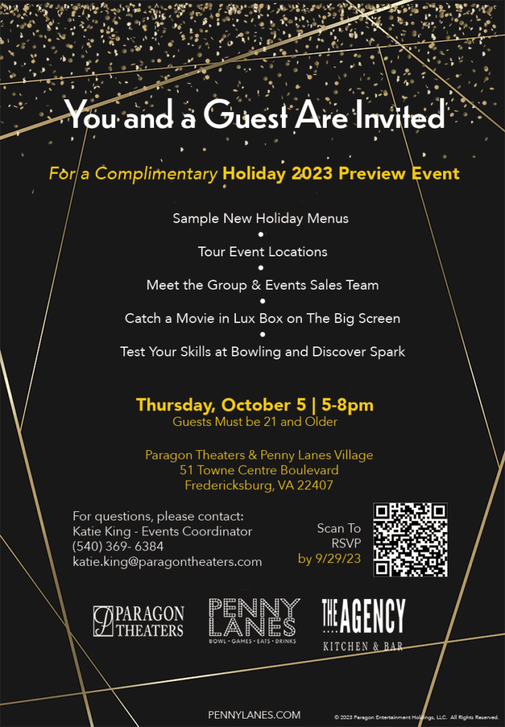 Paragon Theaters & Penny Lanes Holiday Preview Event Fredericksburg