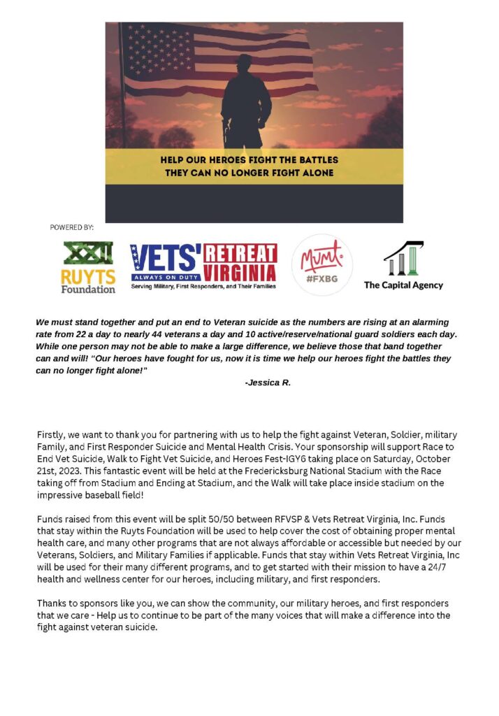 Charity Event for Veterans Foundations Fredericksburg Chamber of Commerce