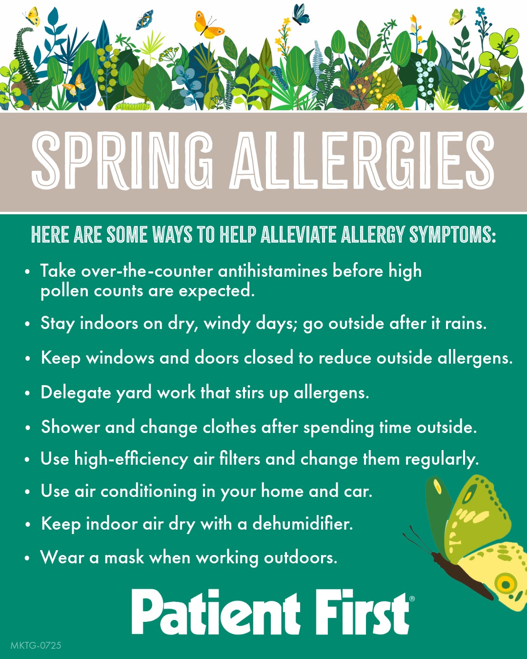 Patient First Spring Allergies Tips | Fredericksburg Chamber of Commerce